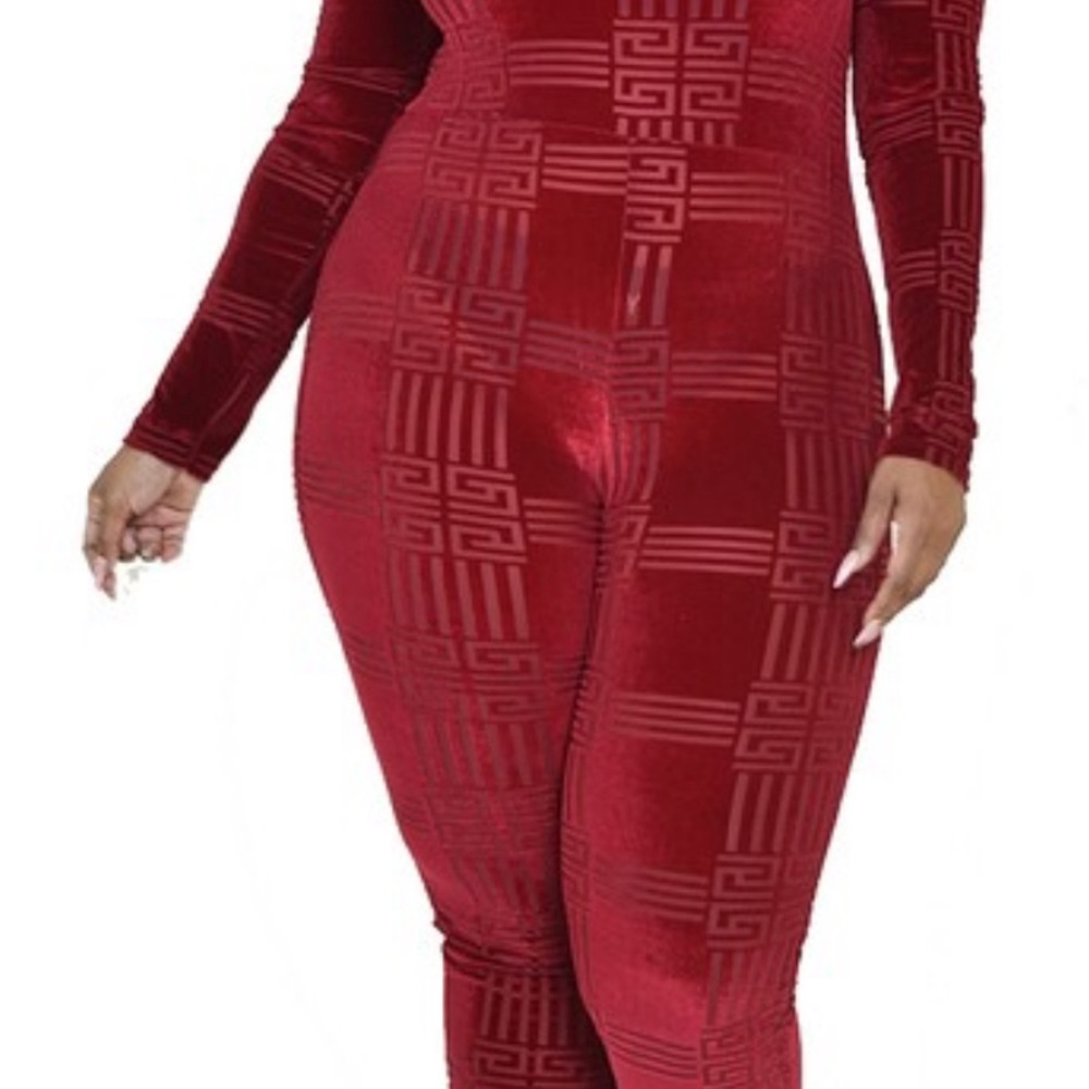 Elegant Burgundy Jumpsuit